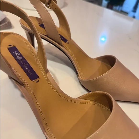 Ralph Lauren Women's Tan Slingback Heels