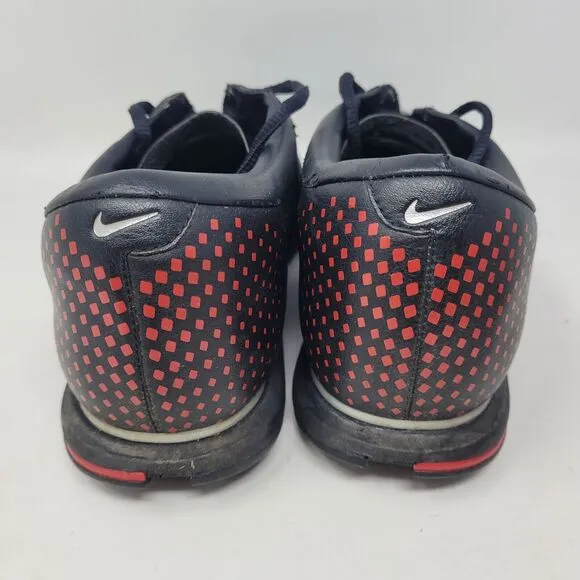 RARE Nike Mens Shoe Sz 9.5 Black Red silver Air Zoom Vapor II 2 Golf Cleats EU43
