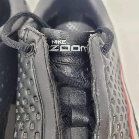 RARE Nike Mens Shoe Sz 9.5 Black Red silver Air Zoom Vapor II 2 Golf Cleats EU43
