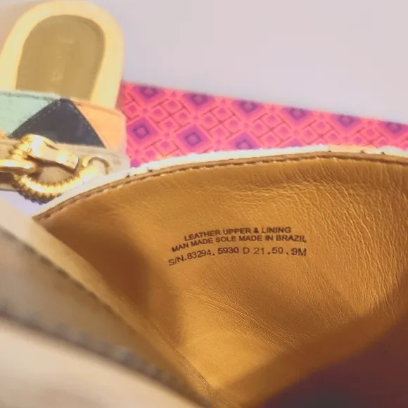 Rare! Tory Burch &quot;Jessa&quot; Multi-Color Patchwork Suede Horsehead Bit Clogs Sz.9