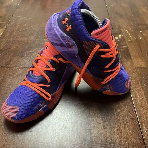 Rare Under Armour Anatomix Spawn Low Curry‎ Voodoo Basketball Shoes Mens 7.5