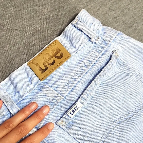 RARE!! Vintage Lee Riders Light Wash Baggy Relaxed Tapered Leg Western Mom Jeans