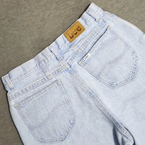 RARE!! Vintage Lee Riders Light Wash Baggy Relaxed Tapered Leg Western Mom Jeans