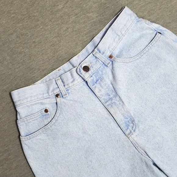 RARE!! Vintage Lee Riders Light Wash Baggy Relaxed Tapered Leg Western Mom Jeans