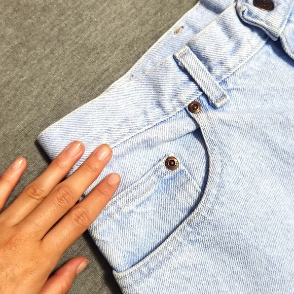 RARE!! Vintage Lee Riders Light Wash Baggy Relaxed Tapered Leg Western Mom Jeans