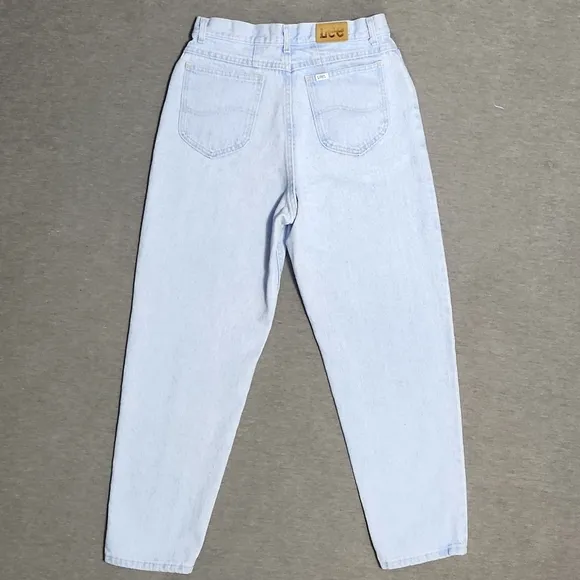 RARE!! Vintage Lee Riders Light Wash Baggy Relaxed Tapered Leg Western Mom Jeans
