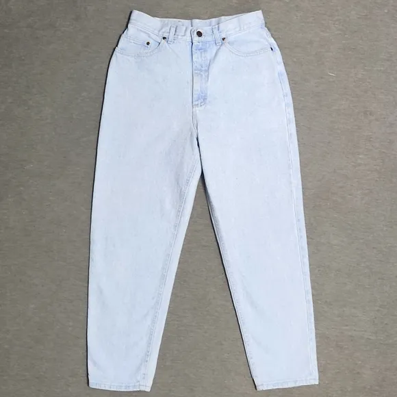 RARE!! Vintage Lee Riders Light Wash Baggy Relaxed Tapered Leg Western Mom Jeans