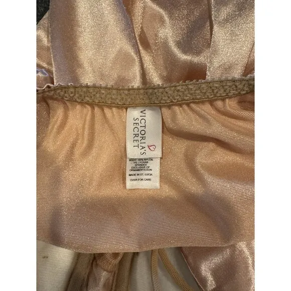 Rare ✨️ VTG 90's Victoria's Secret Second Skin‎ Embroidered Bra Slip Dress 34C