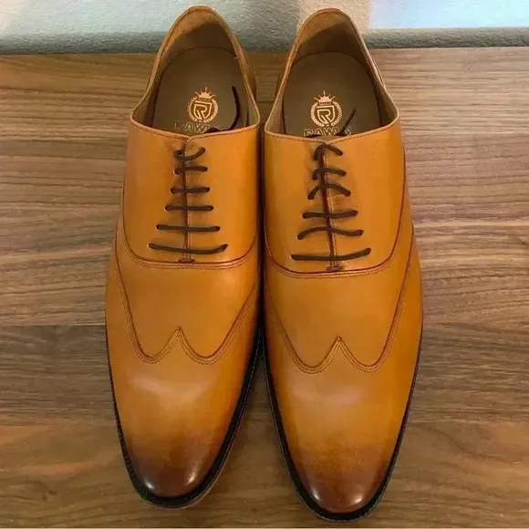 Rawls Men’s Oxfords Hamilton Designer Classic Leather Wingtip Finance Bro