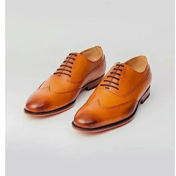 Rawls Men’s Oxfords Hamilton Designer Classic Leather Wingtip Finance Bro