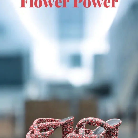 Rebecca Minkoff Amadine Strappy Red Floral Mules, Size 7