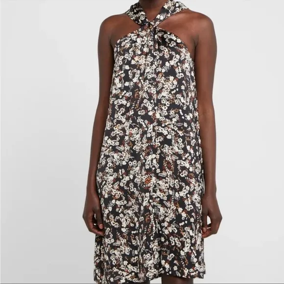 Rebecca Minkoff Floral Halter Winnie Dress Retail $198 NWT Size Medium