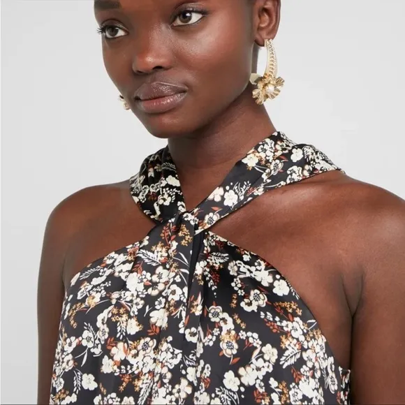 Rebecca Minkoff Floral Halter Winnie Dress Retail $198 NWT Size Medium