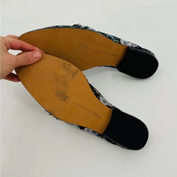 Rebecca Minkoff‎ Milena Floral Mules with Studs Size 9.5