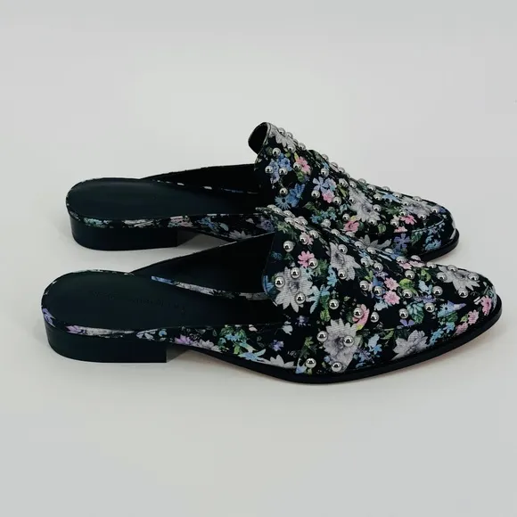 Rebecca Minkoff‎ Milena Floral Mules with Studs Size 9.5
