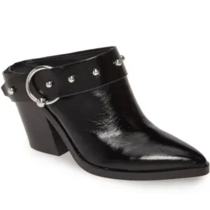 Rebecca Minkoff Sallest Studded Leather Heeled Mules