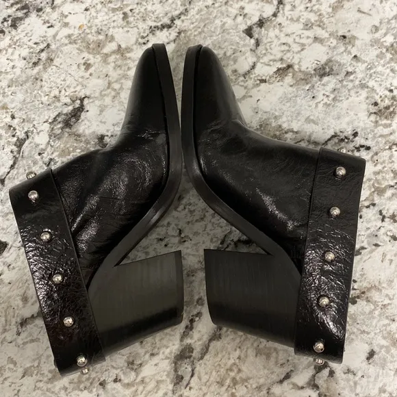 Rebecca Minkoff Sallest Studded Leather Heeled Mules