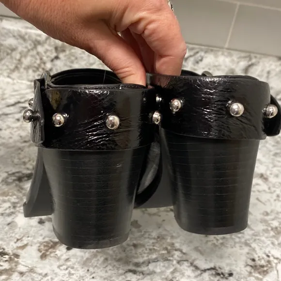 Rebecca Minkoff Sallest Studded Leather Heeled Mules