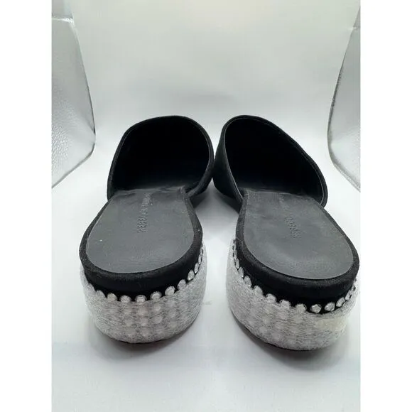 Rebecca Minkoff NWOT Fermina Crystal Suede Mules Heels in Black Size 7.5