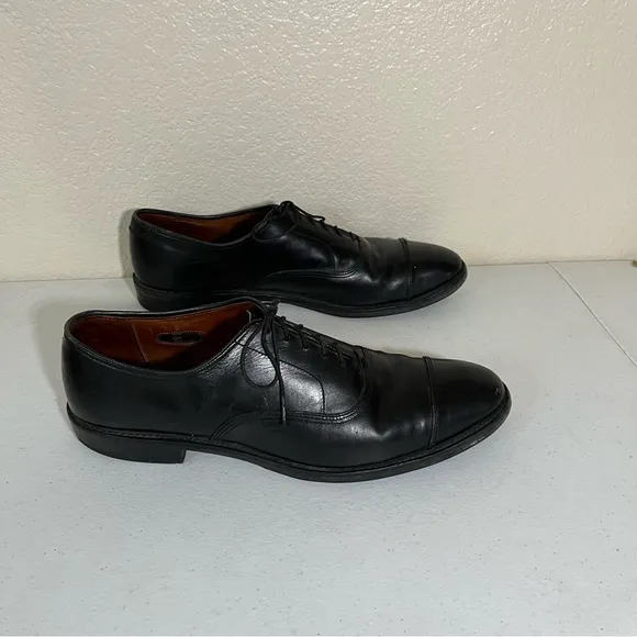 RECRAFTED Allen Edmonds Park Avenue (Men’s 10 A) Black Leather Cap Toe Oxfords