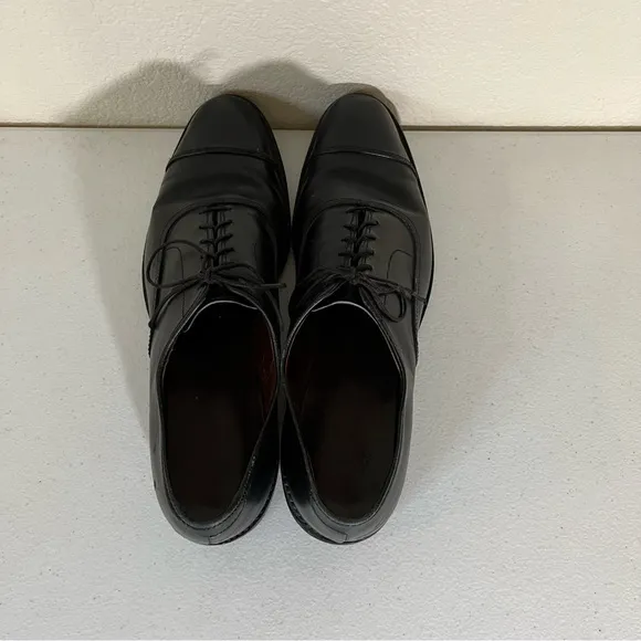 RECRAFTED Allen Edmonds Park Avenue (Men’s 10 A) Black Leather Cap Toe Oxfords