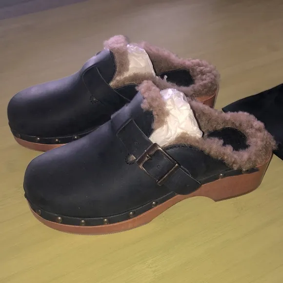 RE/DONE 70s clogs with shearling lining NIB