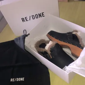 RE/DONE 70s clogs with shearling lining NIB