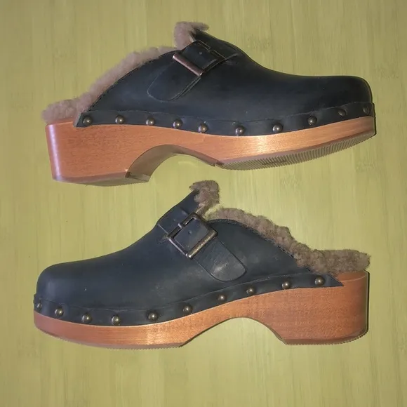 RE/DONE 70s clogs with shearling lining NIB