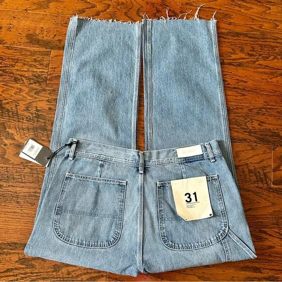 Re/Done Utility Loose Jeans  Straight Leg in Vintage Fade Size 31 - NWT