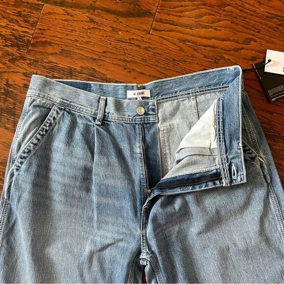Re/Done Utility Loose Jeans  Straight Leg in Vintage Fade Size 31 - NWT