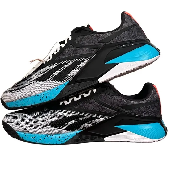 Reebok Men's Nano X2 Cross Trainer, Black/White/Teal Size 11.5 NWOB