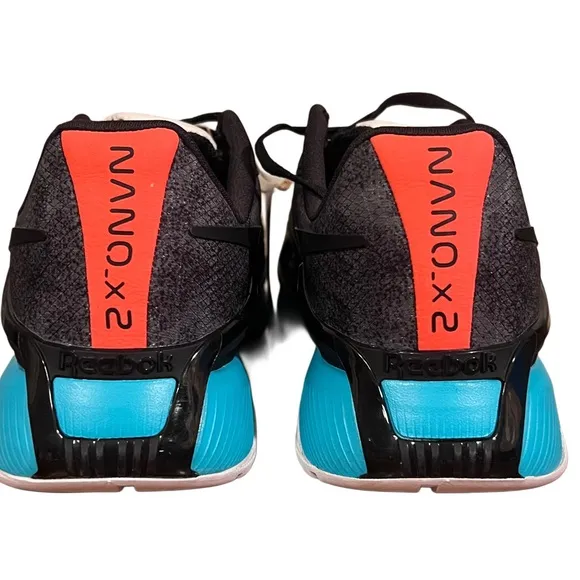 Reebok Men's Nano X2 Cross Trainer, Black/White/Teal Size 11.5 NWOB