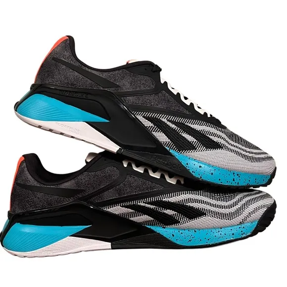 Reebok Men's Nano X2 Cross Trainer, Black/White/Teal Size 11.5 NWOB