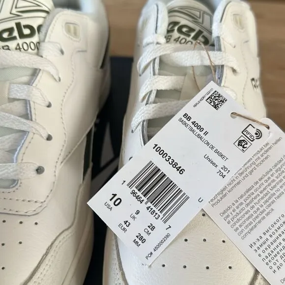 Reebok Unisex Adult BB 4000 II Basketball Shoe NEW vintage chalk/Varsity Green