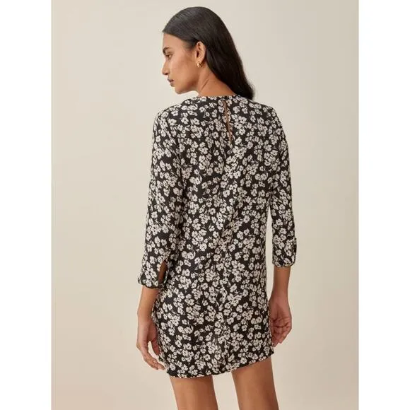 Reformation Lennie Dress Black White