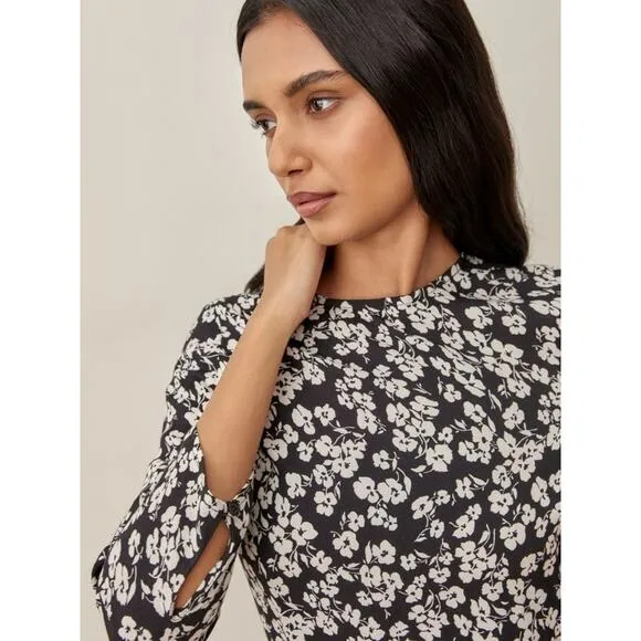 Reformation Lennie Dress Black White