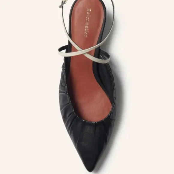 Reformation Sabrina Ankle Wrap Kitten Heel Mule 6.5