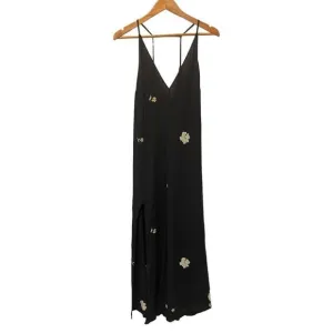 Reformation Slip Floral black dress