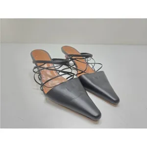 Regina Pyo Lisa Wooden Heel Strappy Leather Mules Size 41 Italy/ 11 US Womens