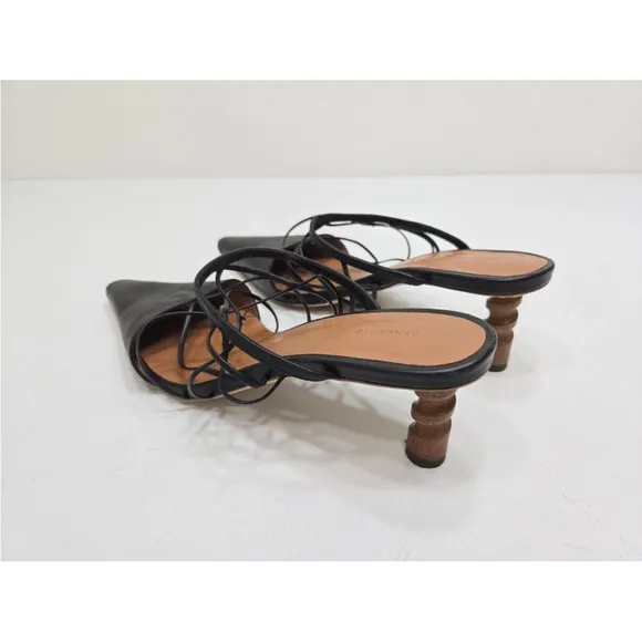 Regina Pyo Lisa Wooden Heel Strappy Leather Mules Size 41 Italy/ 11 US Womens