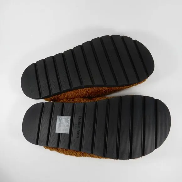 Reike Nen Faux Fur Slip On Slide Loafers CLOGS Size 7.5 Cognac Brown NEW $440
