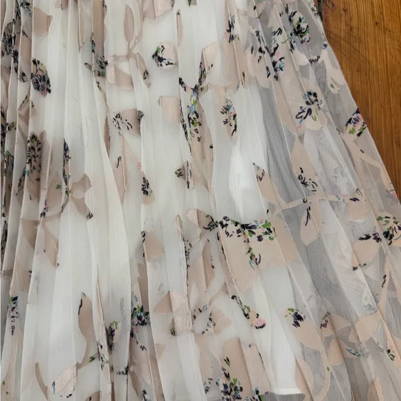 REISS Alisandra Floral Print Midi Skirt