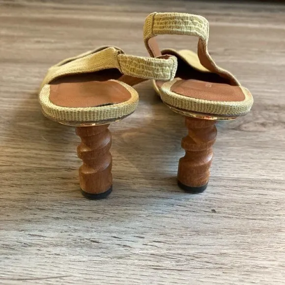 Rejina Pyo Joan Slingback Leather Heels Size 37