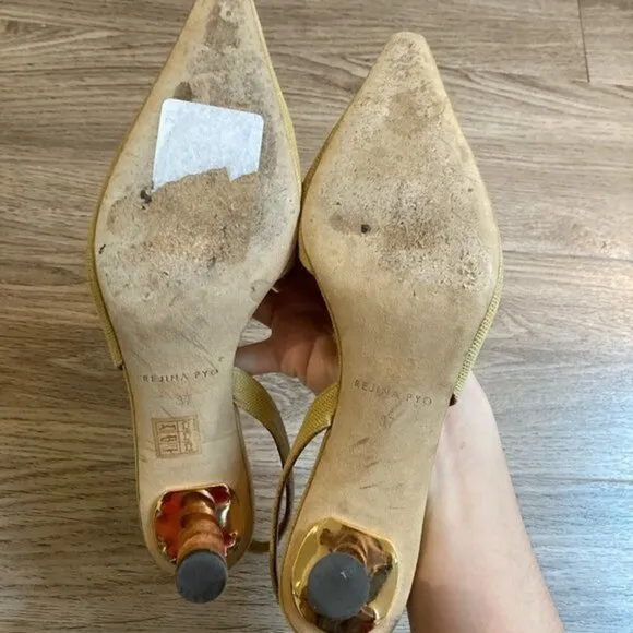 Rejina Pyo Joan Slingback Leather Heels Size 37