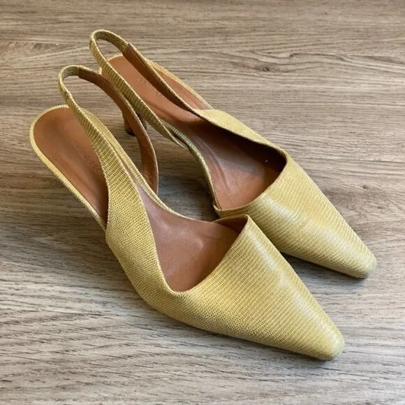 Rejina Pyo Joan Slingback Leather Heels Size 37
