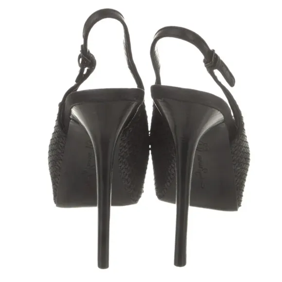 Report Signature | Black Sequin Platform 5.5&quot; Stiletto Heels with Box, Size 9.5