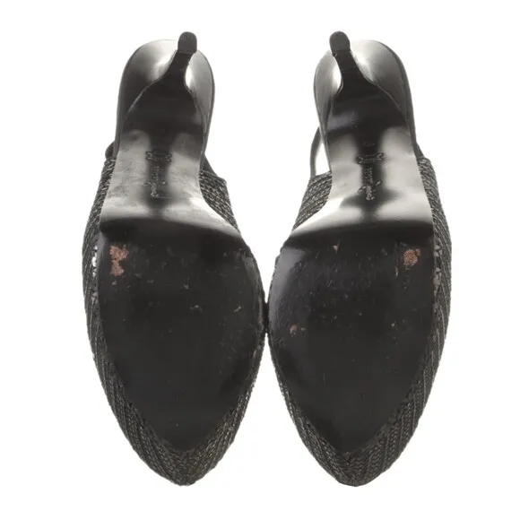 Report Signature | Black Sequin Platform 5.5&quot; Stiletto Heels with Box, Size 9.5