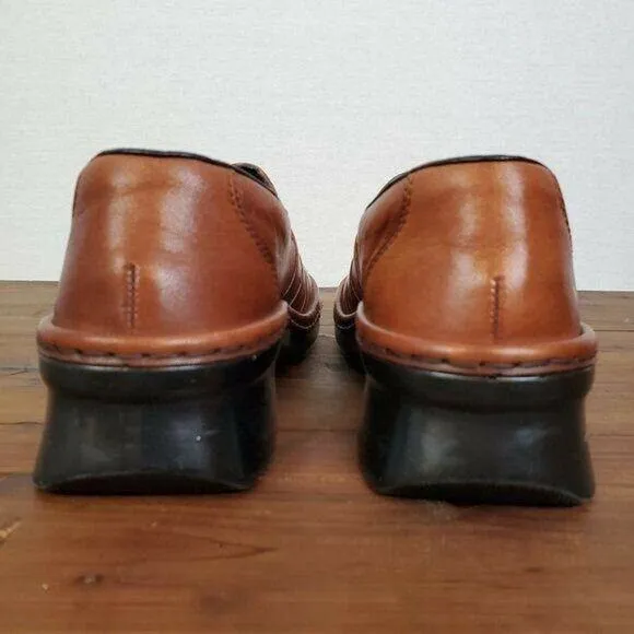 Rieker Womens Shoes Size 8 Brown Wide Fit Slip On Casual Leather Round Toe