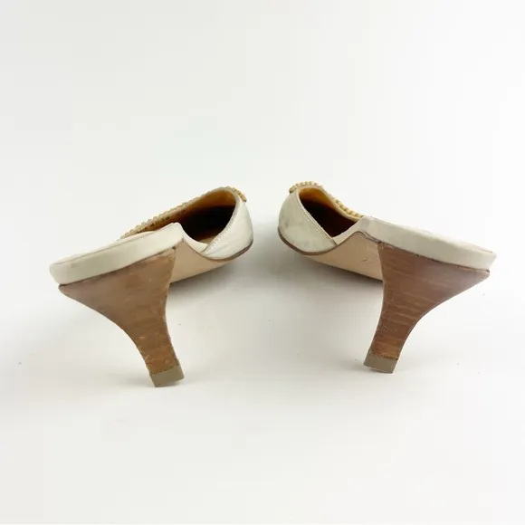 Robert Clergerie Embellished Kitten Heel Size 5.5