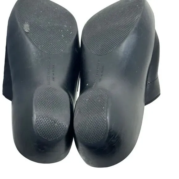Robert Clergerie Paris womens clogs mules size 9.5 Black leather